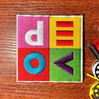 Devo Fan Patch Smooth Noodle Map New Wave Art Pop Embroidered Iron On 2.75x2.75''