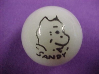 Glass Sandy Comic Picture Marble 1 inch