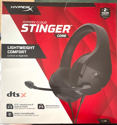HyperX Cloud Stinger Core Gaming-Headset 3,5mm Boom-Mikro Schwarz Surround