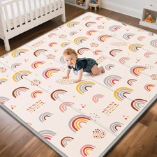 Baby Play Mat,79"X71"Extra Large Play Mat,Non-Toxic Tummy Time,Baby Play Mats...