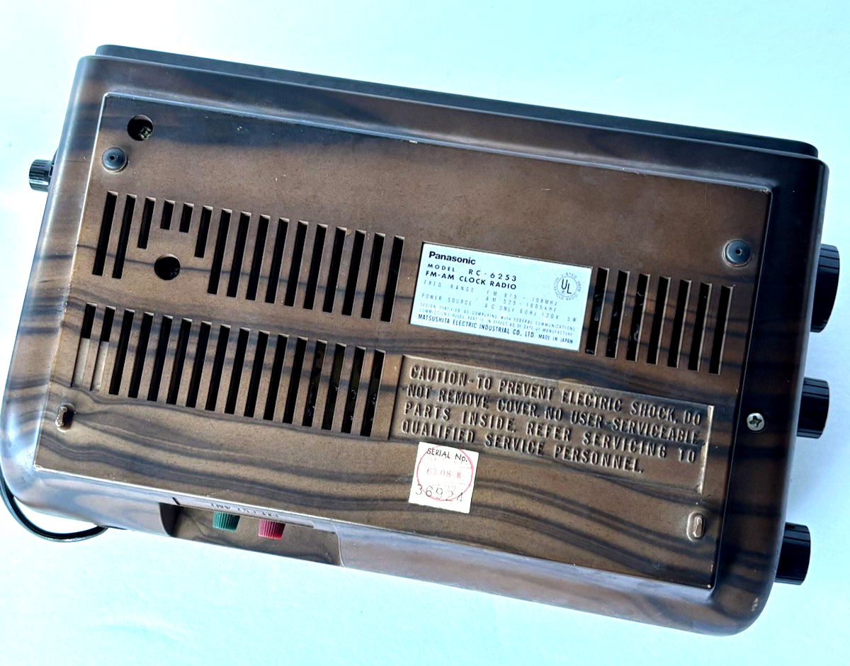 Panasonic FM/AM Analog FLiP CLOCK RADIO Vintage JAPAN 1970s RC