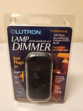 Lutron Plug In Lamp Dimmer 300 Watt Model TT-300NLH-BL Black Brand New Sealed