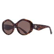 Tory Burch Brown Geometric Ladies Sunglasses TY7217U 196473 55 TY7217U 196473 55