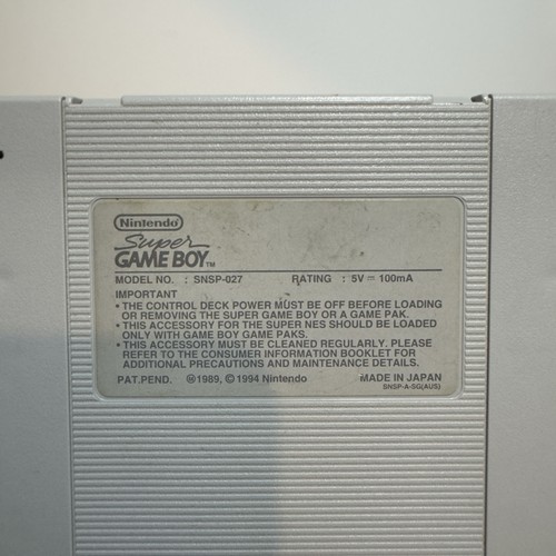 Genuine Nintendo Super Game Boy Player SNES SNSP-027 Adaptor PAL AUS - Picture 8 of 8