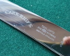 Vintage Taylor's Eye Witness Table Knife Faux Bone Handle SHEFFIELD ENGLAND