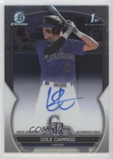2023 Bowman Draft Chrome Prospect Auto Cole Carrigg #CDA-CC Auto z5m