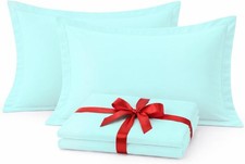 Pillow Shams Set of 2 King Bedroom 20x40 600 Thread Count 100 Natural Cotton