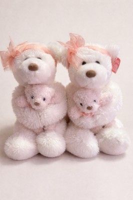 Two bears! One is new with tag other is used. GUND Momma's Love Plush Bear Pair