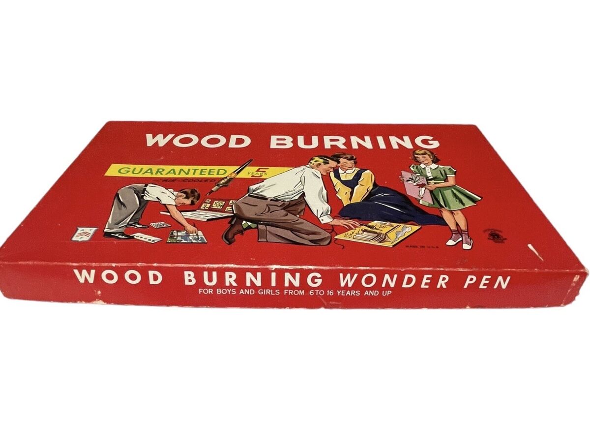 Vintage 1950s Wood Burning Kit Wonder Pen American Toy Vintage 1950s Wood Burning Kit Wonder Pen American Toy