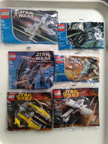 Lego Star Wars 6x mini sets 6966 3219 6967 6964 6965 6963 Jedi Arc Tie Slave X-w