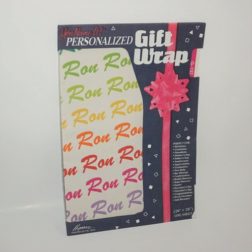Gift Wrap Personalized You Name It Choose Name 1 Sheet NOS Wrapping Paper 20x28 - Picture 88 of 109