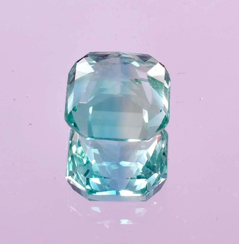 13 x 12 mm Bi-Color Parti Sapphire 13.90 Ct Natural Flawless Gemstone Certified - Picture 6 of 7