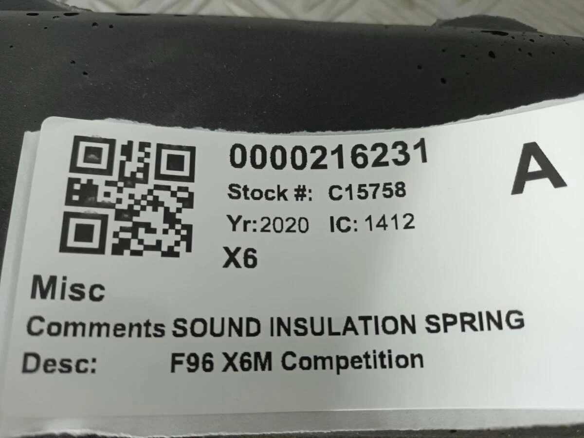 BMW X6 F96 MISC SOUND INSULATION SPRING STRUT RIGHT 7486880
