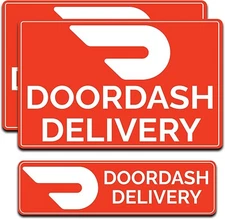 DOORDASH CAR MAGNETS DOOR SIGNS AND STICKERS FOR DELIVERY DRIVERS