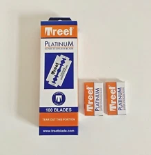 100 Treet Platinum double edge razor blades