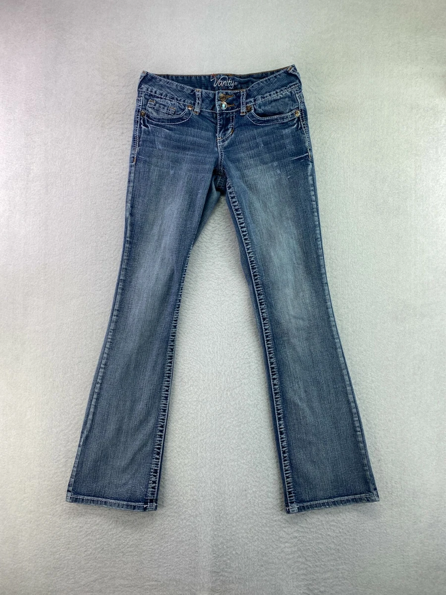 Vanity Jeans Womens Size Actual W28 L32 Medium Wash Low Rise