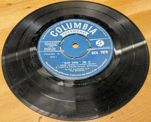SEG 7979 7" 45RPM '60 CLIFF RICHARD & THE SHADOWS "CLIFF SINGS" EP -1N VG- - Picture 4 of 4