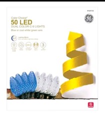 G.E 50 LED Color Choice Dual Color Diamond Cut C-9 Lights