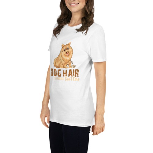 Dog Hair Don't Care Funny Women's T-Shirt | Soft Cotton Tee | Pet Lover Gift - Picture 9 of 10
