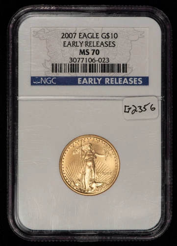 2007 $10 1/4 oz Gold American Eagle - Perfect- Early Release - NGC MS 70 - G2356