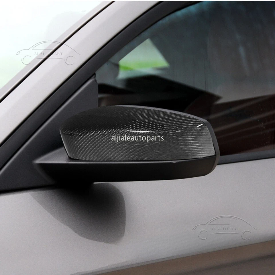 Real Carbon Fiber Side Mirror Cover Cap Add On For Ford Mustang GT Coupe 2008-13 Foto 3 de 4