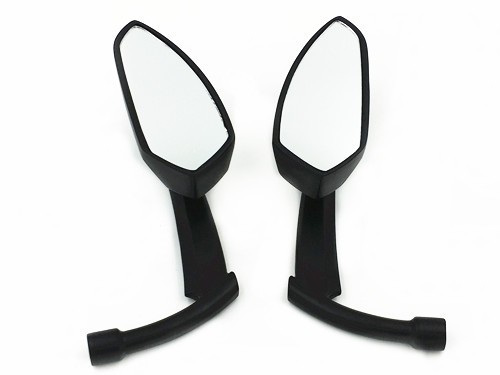 Black Blade Rearview Side Mirror For Harley Honda Kawasaki Suzuki Yamaha Cruiser - Picture 1 of 10