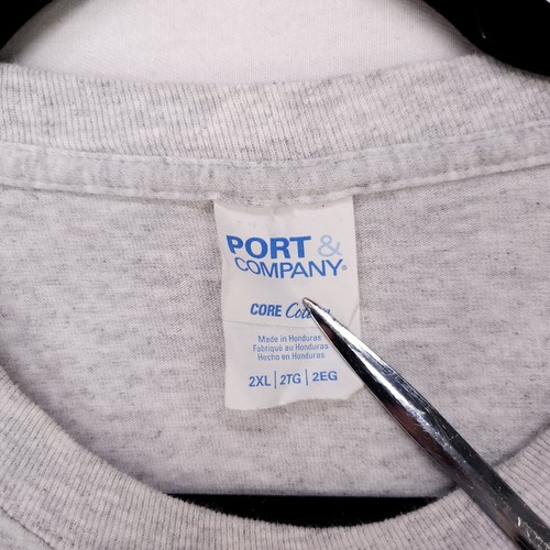 Port & Company Tshirt Press Play Mens Short Sleeve Gray Novelty Tee Shirt 2XL - Picture 6 of 12