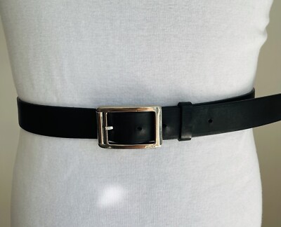 PRADA Men's Black Leather Belt Size: 33”-37” | eBay