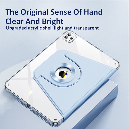 Acrylic Shockproof Case Cover Pencil Holder For NEW iPad Air Pro 11 13 inch 2024 - Picture 6 of 19