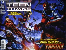 TEEN TITANS #19 Cover Art Print DCBy The Forces Of RAVEN BEAST BOY & TRIGON
