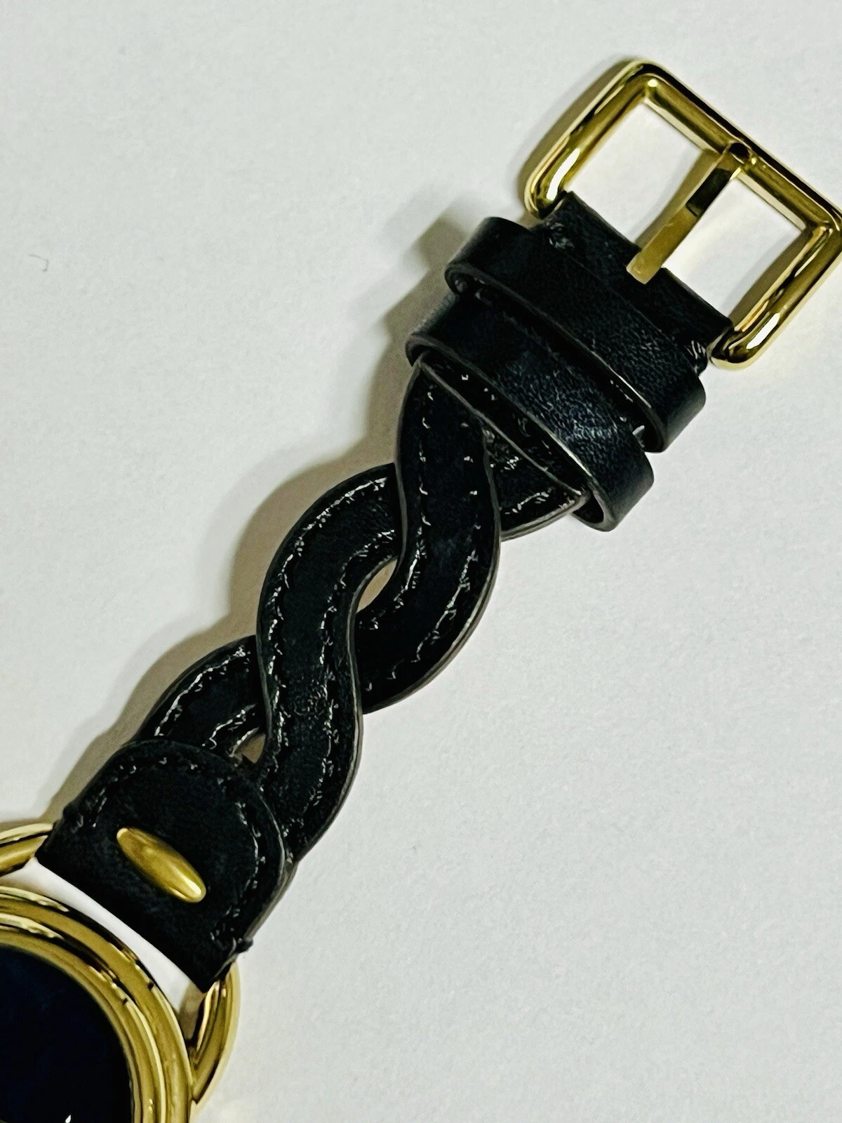 Orologio Tory Burch in pelle intrecciata tono oro TBW 7221 32 mm