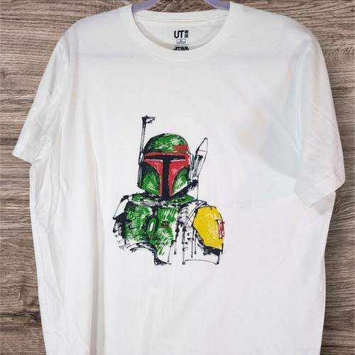Uniqlo Star Wars Boba Fett Graphic Tee Crew Neck Short Sleeve XL