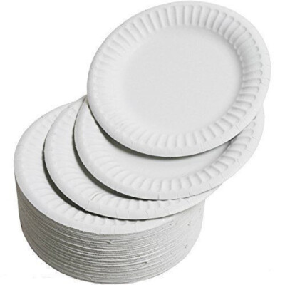Packung 100 x 18 cm Einweg Weiß Party Essen Buffet Pappteller 7'' Geschirr