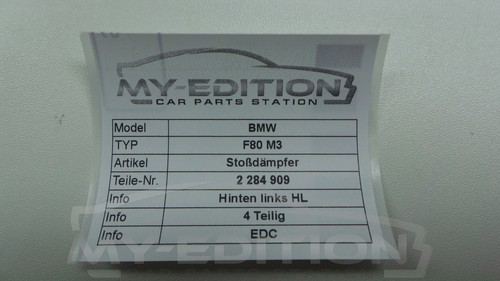 Amortisseur amortisseur BMW F80 M3 F82 M4 EDC VDC arrière gauche HL 2284909 - Photo 7/7