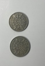 Lot of 2x Great Britain Silver and Cu-Ni Florin   1961  1962 Two Shillings UK