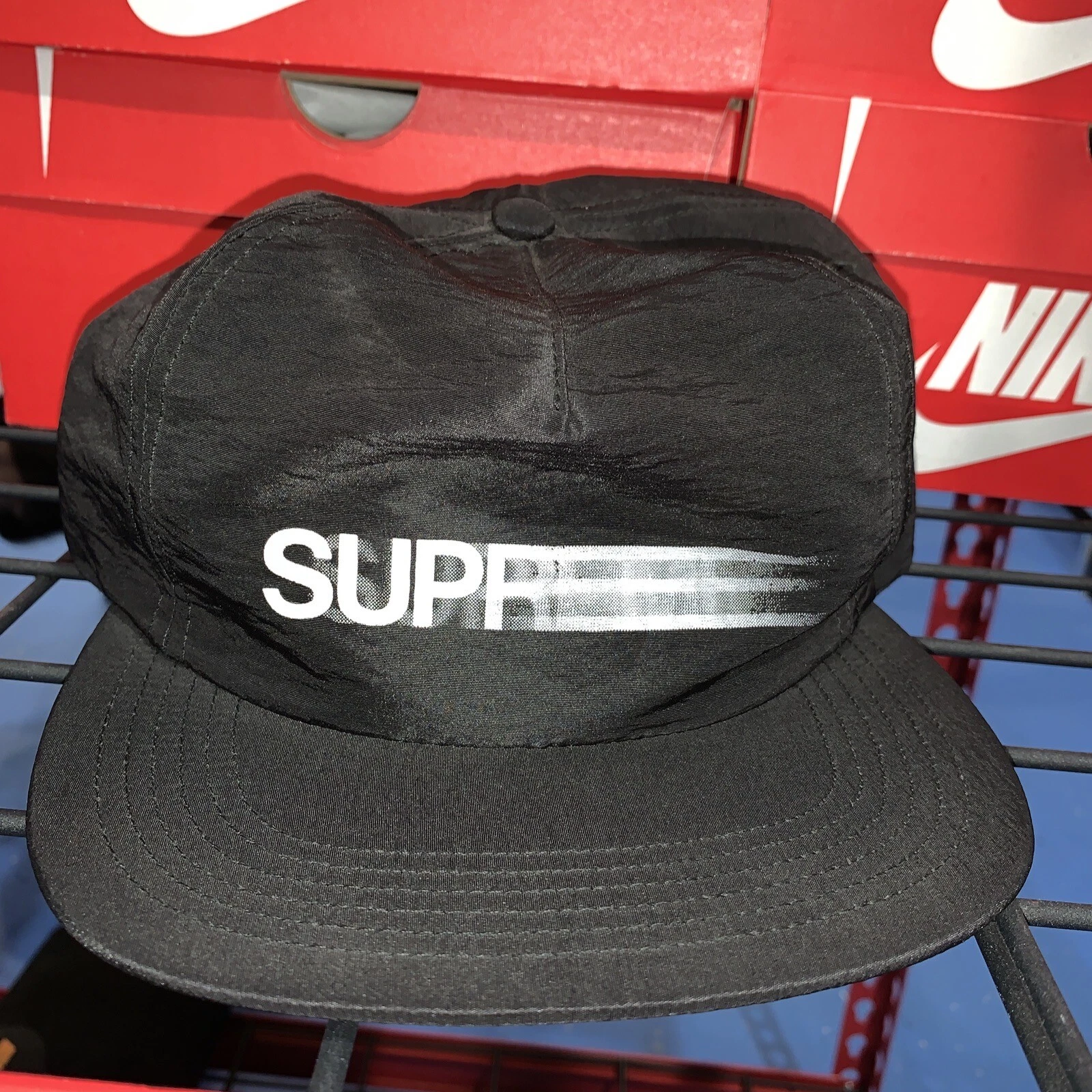 Chapeau logo SUPREME Motion Blur casquette Snapback SS16 (neuf avec défaut)