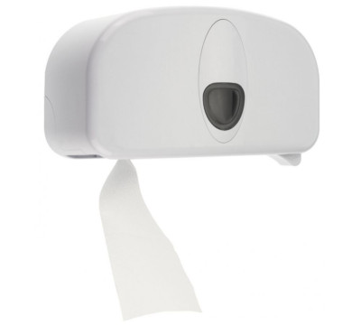 PlastiQline 2020 Kunststoff 2 Rollen Toilettenpapierhalter Wandspender weiß