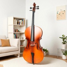 4/4 Full Size Acoustic Beginner / Student Cello Set - Bag, Rosin, Bow  Matte