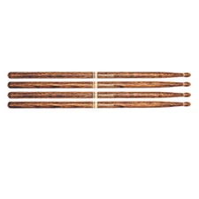 2 PACK Promark TX5BW-FG Classic 5B FireGrain Drumsticks Heat-Tempered Hickory TX