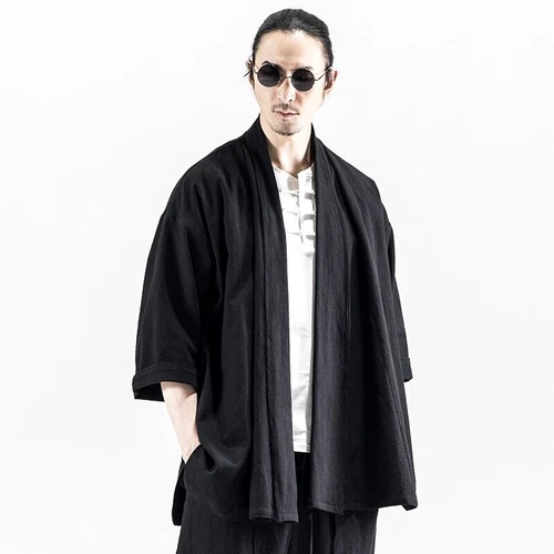 Sommer Kimono Strickjacke Herren Männer Samurai Kostüm Kleidung Kimono Jacke - Bild 38 von 38