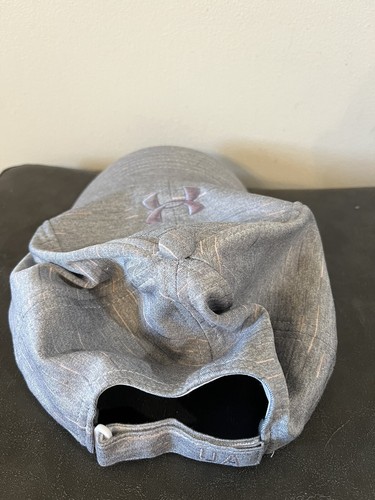 Under Armour Girls Youth Free Fit Hat Strapback Stretch Gray Pink Purple EUC - Picture 4 of 7