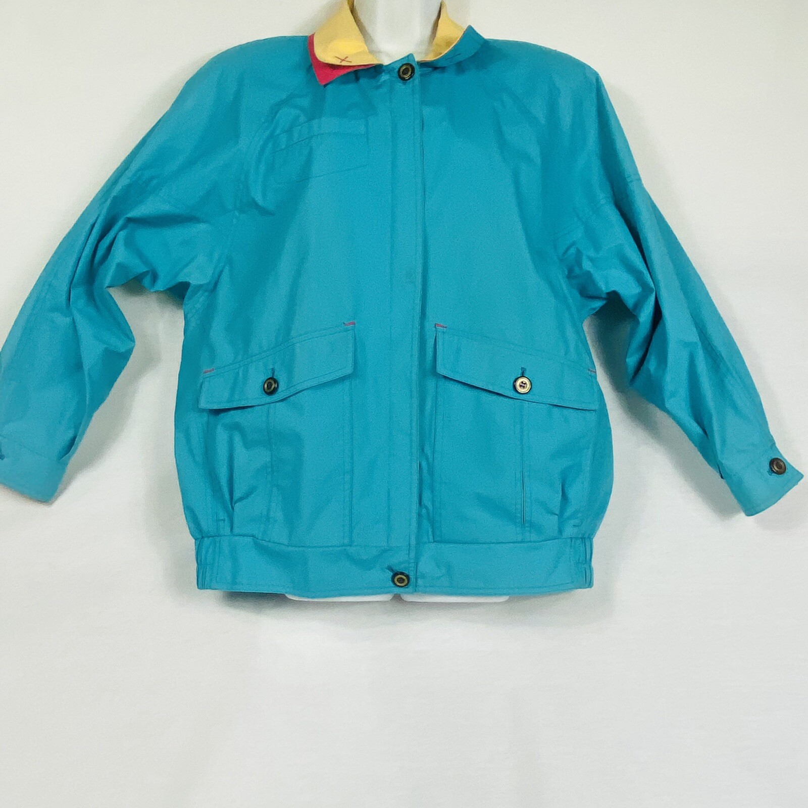 Men's Vintage London Fog Teal Jacket Grandma Coat… - image 1