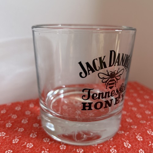 Jack Daniels Tennessee Honey Whiskey 8oz Clear Glass Embossed Bee on Bottom - Picture 3 of 5