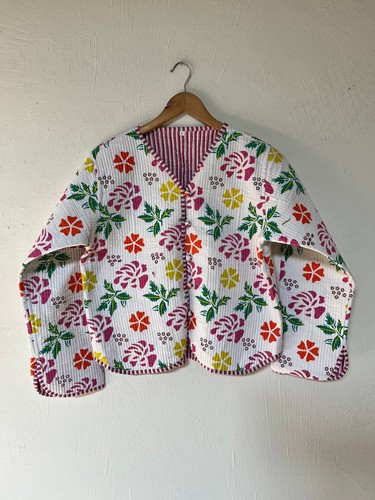 Stylish Quilted Jacket New Design Jacket- Handmade Bohemian New Floral Jacket
