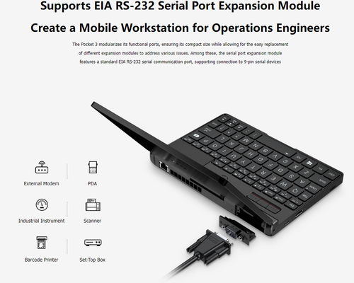 GPD Pocket 3 / i3-1125G4 / 16GB / 1TB SSD / Windows 11 / KVM+RS232 Module - Picture 5 of 13