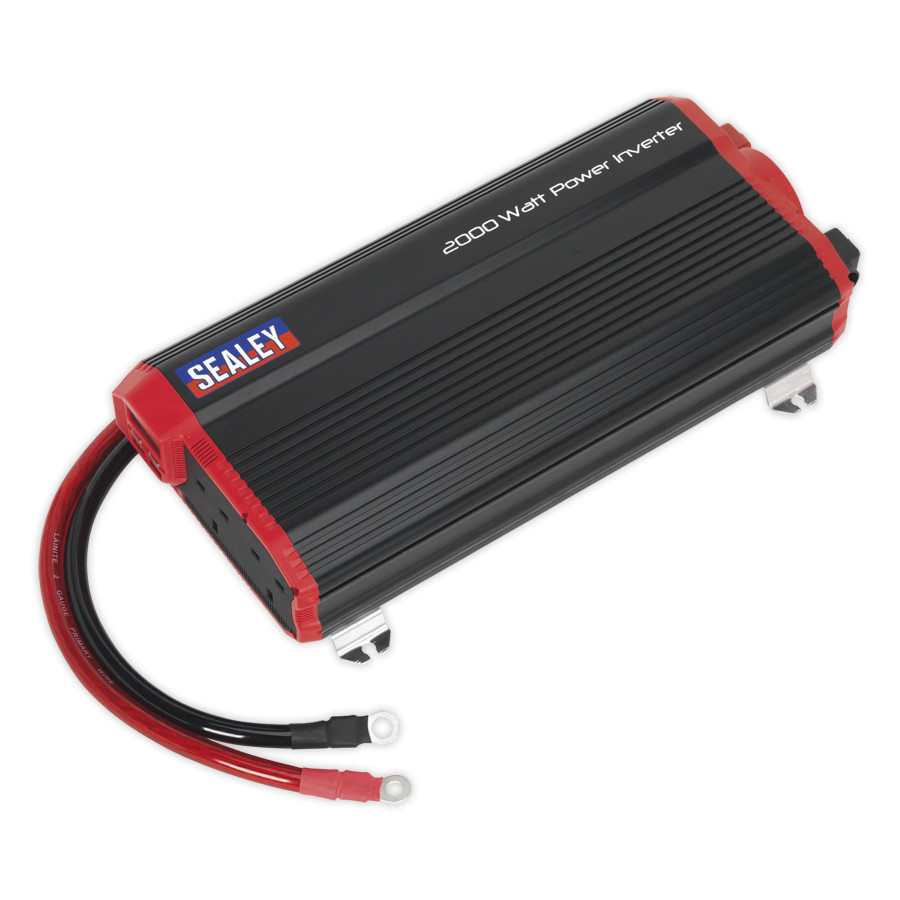 Sealey PI2000 Power Inverter Modified Sine Wave 2000W 12V DC - 230V 50Hz