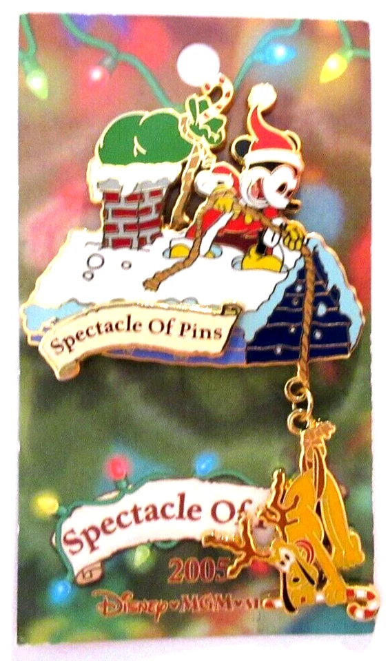 WDW MICKEY y PLUTO SANTA EN TECHO ESPECTÁCULO DE PASADORES 2005 - LE DE 750 - #42370 Foto 4 de 4