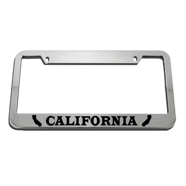 License Plate Frame California Zinc Weatherproof Car Accessories Chrome eBay