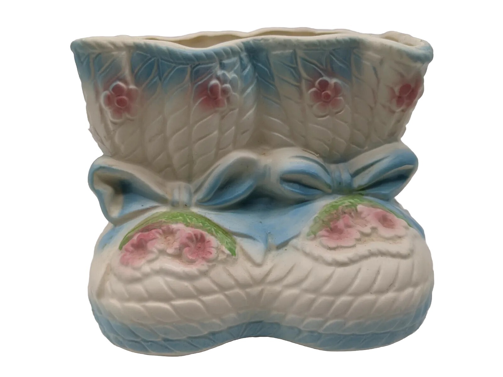 Vintage RELPO 1352 Baby Booties Planter Vase Japan Shower Gift Centerpiece 
