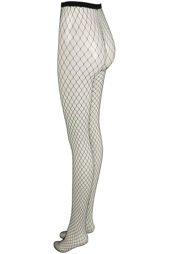New Ladies Fishnet Black Stockings Large Mesh Fishnet Stockings Tights Size 8-14 - Picture 4 of 5